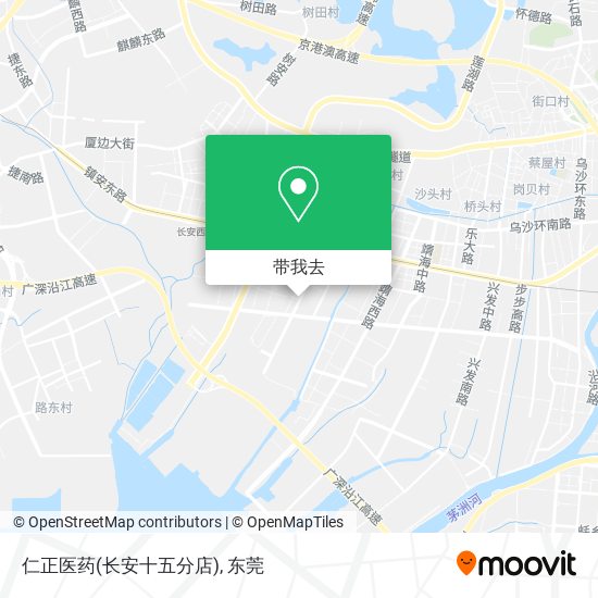 仁正医药(长安十五分店)地图