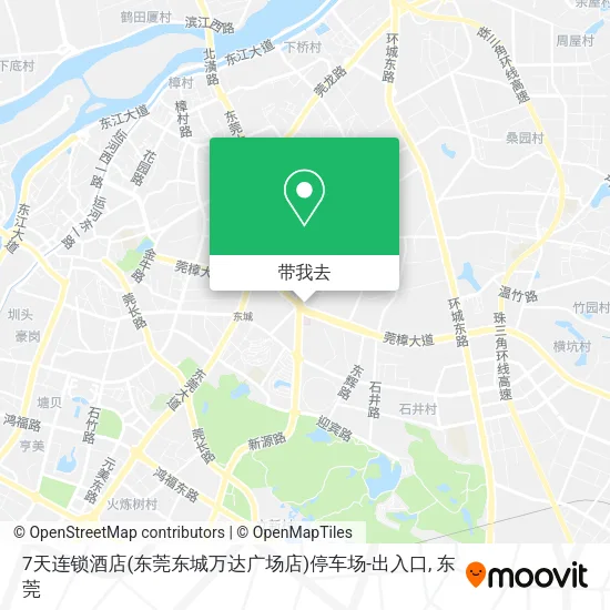 7天连锁酒店(东莞东城万达广场店)停车场-出入口地图