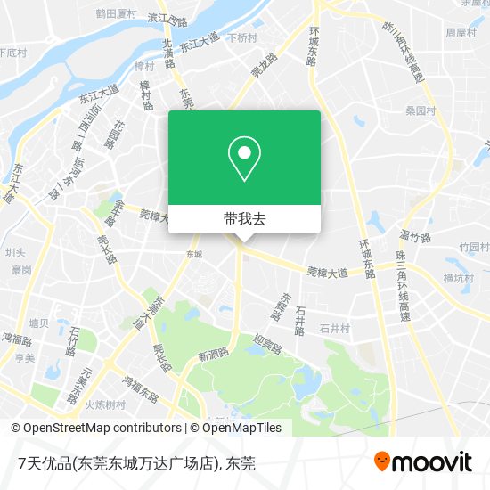 7天优品(东莞东城万达广场店)地图