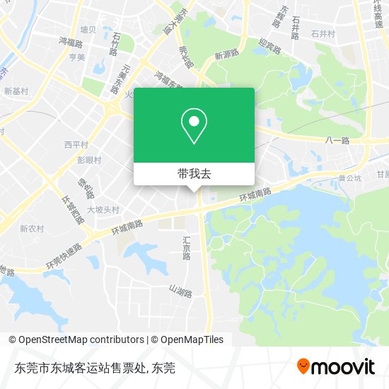 东莞市东城客运站售票处地图