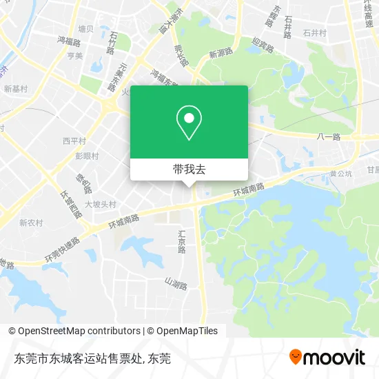 东莞市东城客运站售票处地图