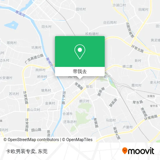 卡欧男装专卖地图
