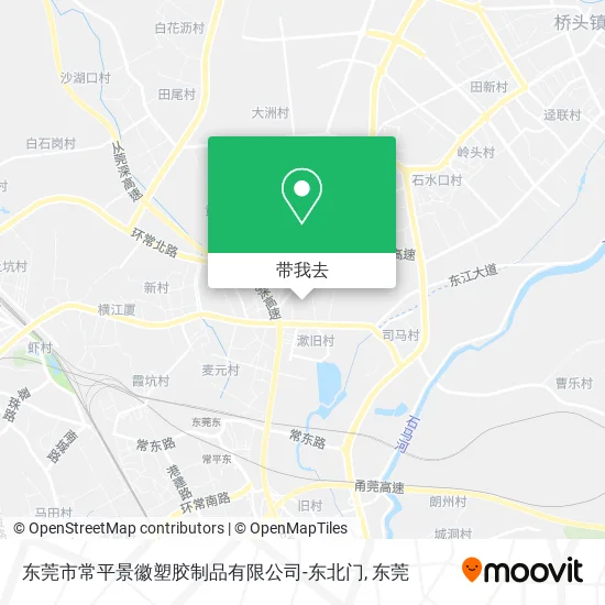东莞市常平景徽塑胶制品有限公司-东北门地图