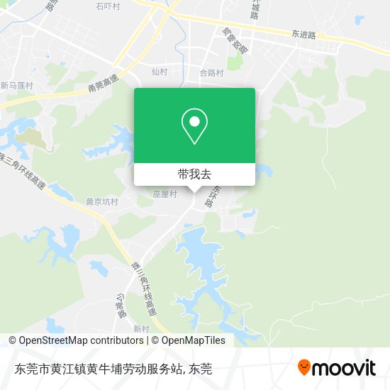 东莞市黄江镇黄牛埔劳动服务站地图