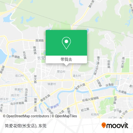简爱花馆(长安店)地图