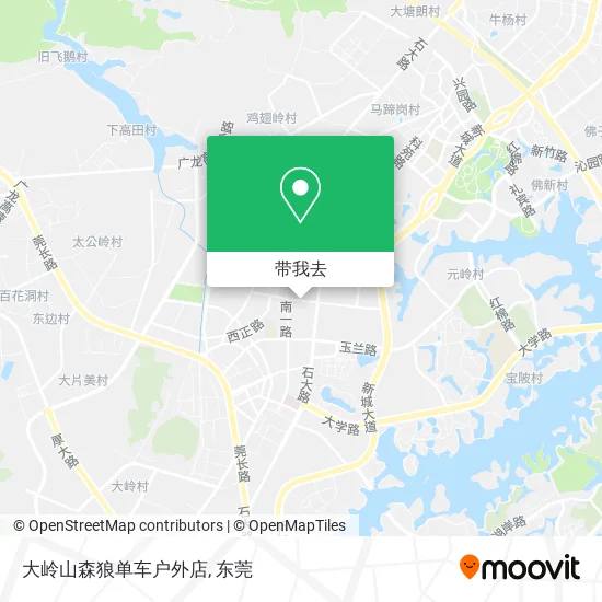 大岭山森狼单车户外店地图