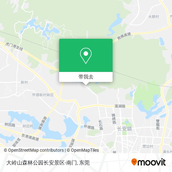大岭山森林公园长安景区-南门地图