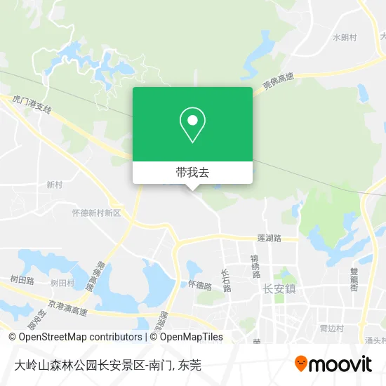 大岭山森林公园长安景区-南门地图