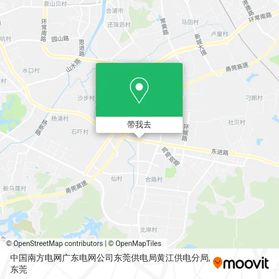 中国南方电网广东电网公司东莞供电局黄江供电分局地图