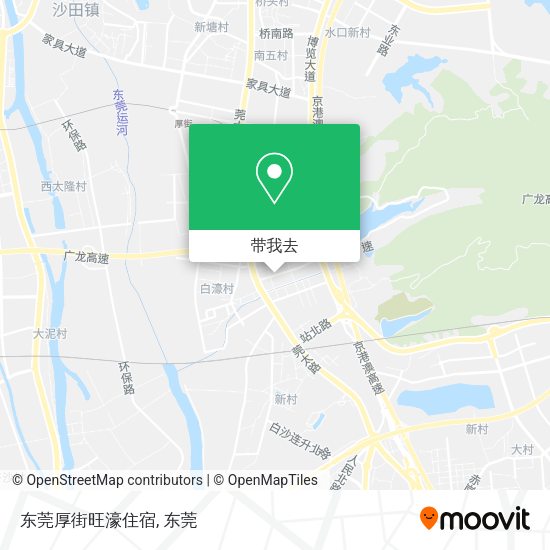 东莞厚街旺濠住宿地图