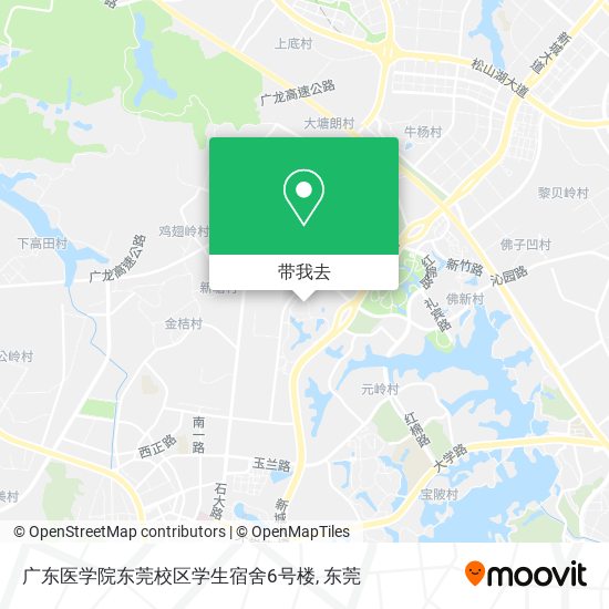 广东医学院东莞校区学生宿舍6号楼地图