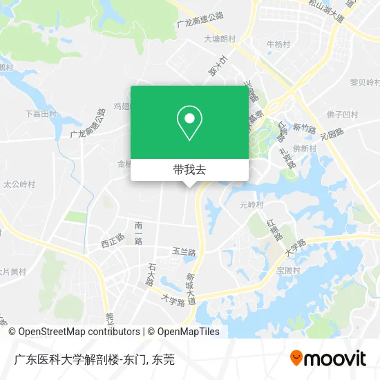 广东医科大学解剖楼-东门地图