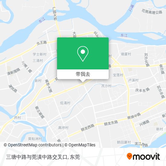 三塘中路与莞潢中路交叉口地图