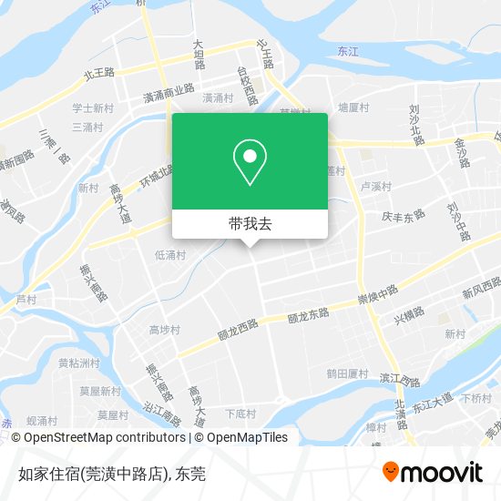 如家住宿(莞潢中路店)地图