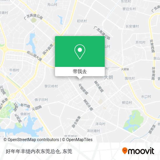 好年年丰缇内衣东莞总仓地图