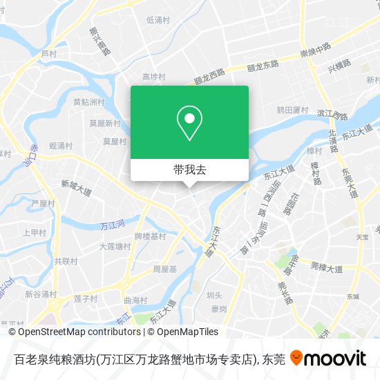 百老泉纯粮酒坊(万江区万龙路蟹地市场专卖店)地图