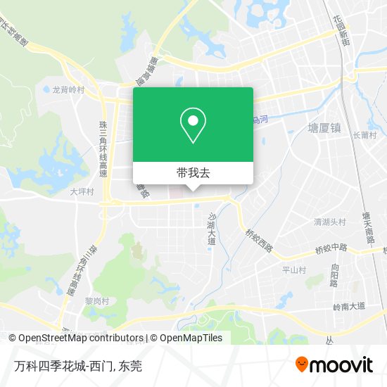 万科四季花城-西门地图