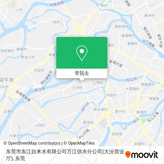 东莞市东江自来水有限公司万江供水分公司(大汾营业厅)地图