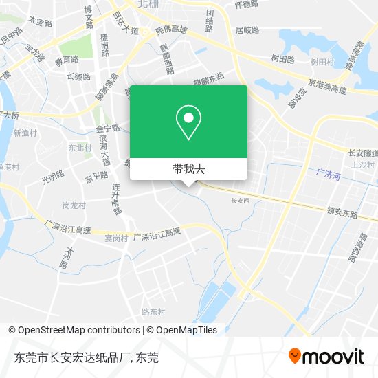 东莞市长安宏达纸品厂地图