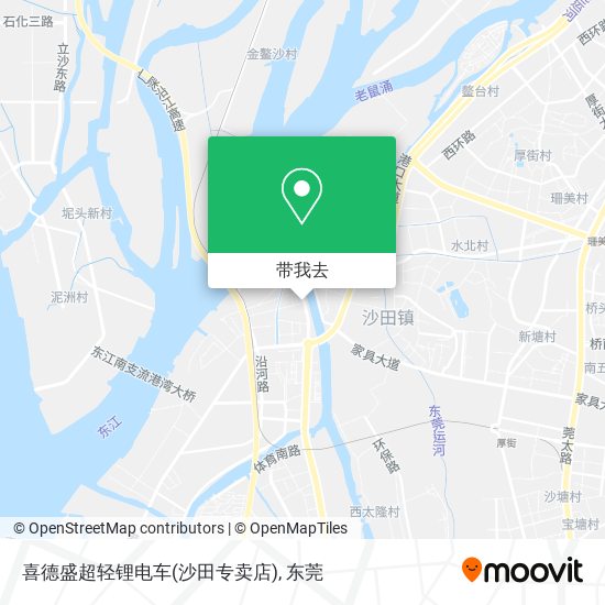 喜德盛超轻锂电车(沙田专卖店)地图