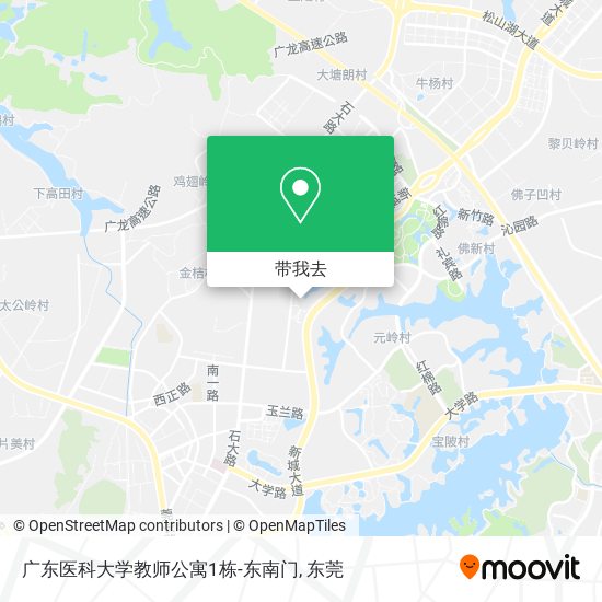广东医科大学教师公寓1栋-东南门地图