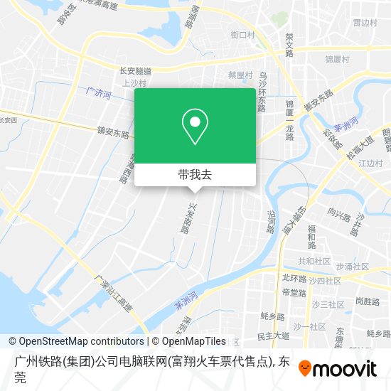 广州铁路(集团)公司电脑联网(富翔火车票代售点)地图