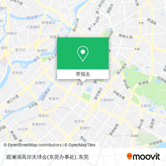 观澜湖高尔夫球会(东莞办事处)地图