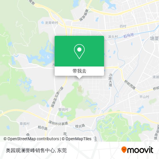 奥园观澜誉峰销售中心地图