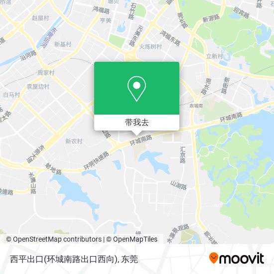 西平出口(环城南路出口西向)地图