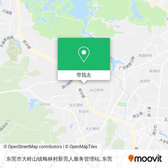 东莞市大岭山镇梅林村新莞人服务管理站地图