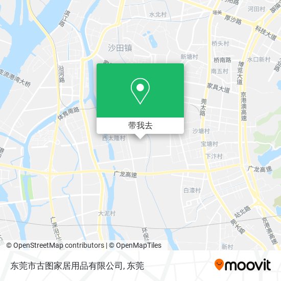 东莞市古图家居用品有限公司地图