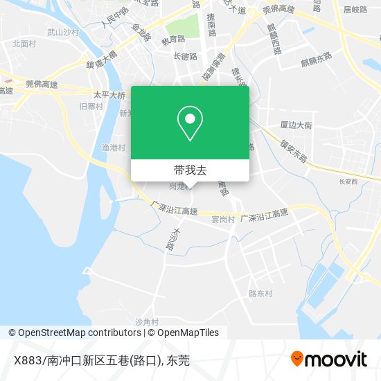X883/南冲口新区五巷(路口)地图