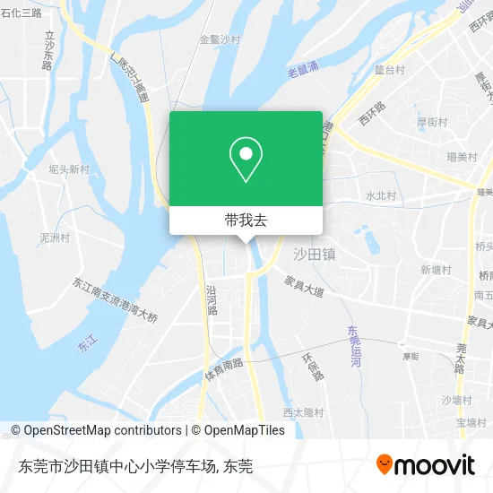 东莞市沙田镇中心小学停车场地图