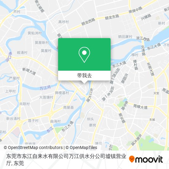 东莞市东江自来水有限公司万江供水分公司墟镇营业厅地图