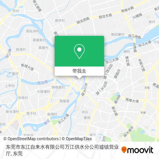 东莞市东江自来水有限公司万江供水分公司墟镇营业厅地图