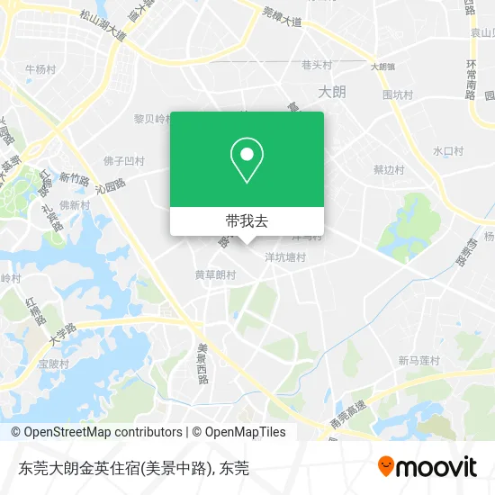东莞大朗金英住宿(美景中路)地图