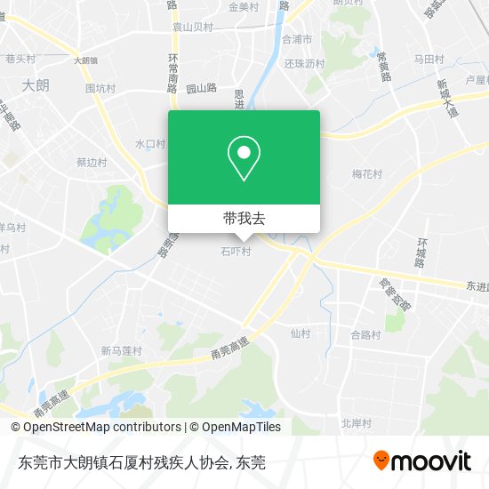 东莞市大朗镇石厦村残疾人协会地图