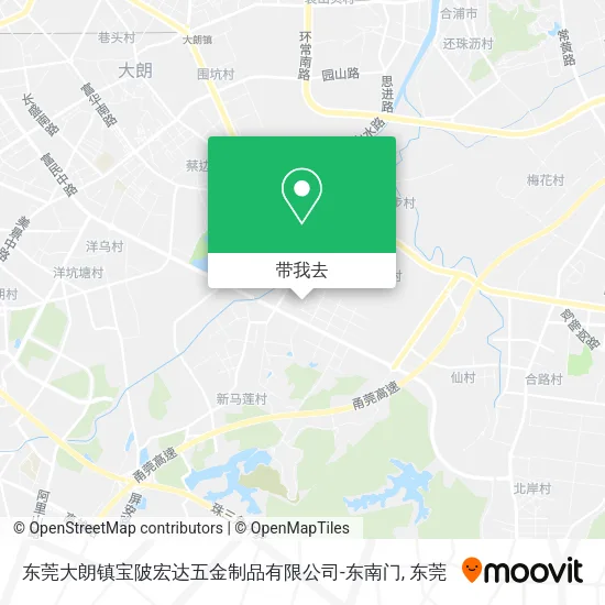 东莞大朗镇宝陂宏达五金制品有限公司-东南门地图