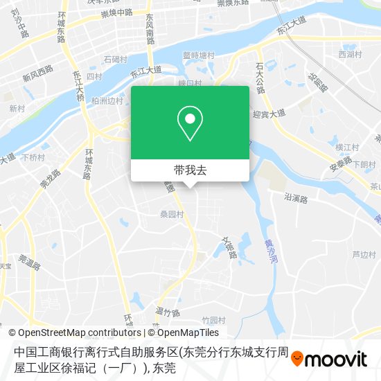 中国工商银行离行式自助服务区(东莞分行东城支行周屋工业区徐福记（一厂）)地图