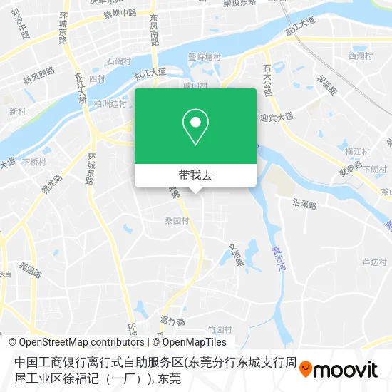 中国工商银行离行式自助服务区(东莞分行东城支行周屋工业区徐福记（一厂）)地图
