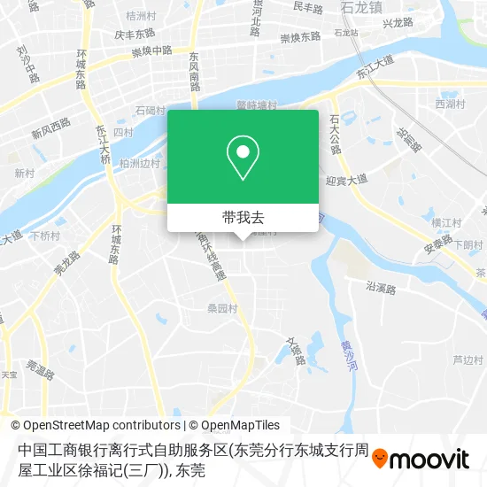 中国工商银行离行式自助服务区(东莞分行东城支行周屋工业区徐福记(三厂))地图