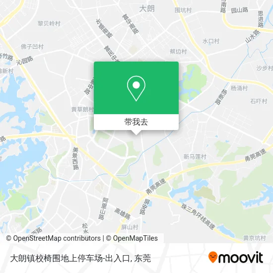 大朗镇校椅围地上停车场-出入口地图