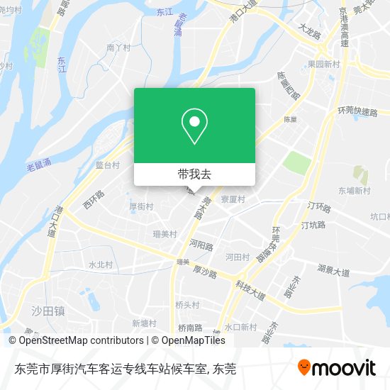 东莞市厚街汽车客运专线车站候车室地图