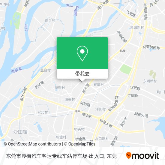 东莞市厚街汽车客运专线车站停车场-出入口地图