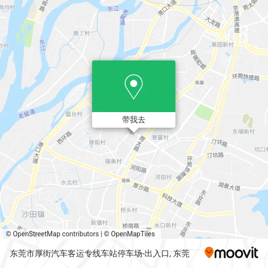东莞市厚街汽车客运专线车站停车场-出入口地图