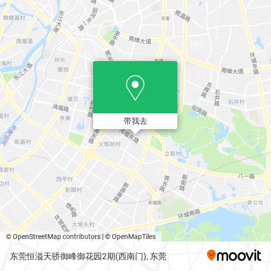 东莞恒溢天骄御峰御花园2期(西南门)地图