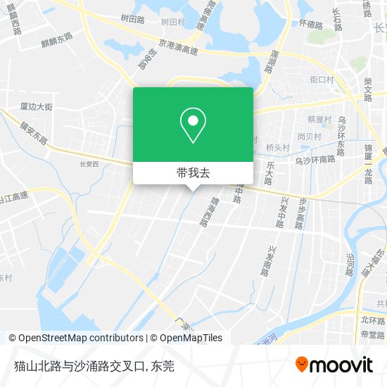 猫山北路与沙涌路交叉口地图