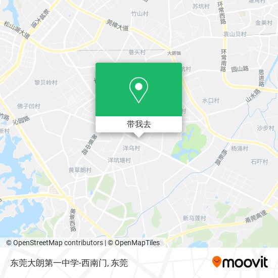 东莞大朗第一中学-西南门地图
