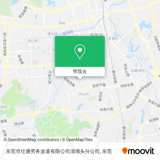 东莞市仕通劳务派遣有限公司清湖头分公司地图