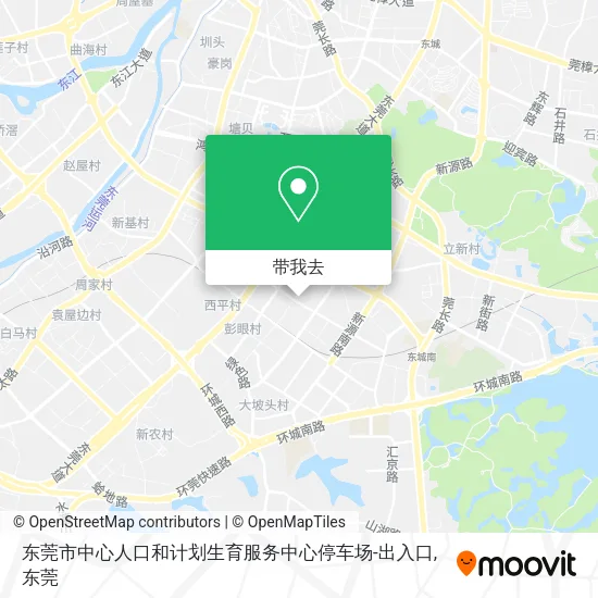 东莞市中心人口和计划生育服务中心停车场-出入口地图